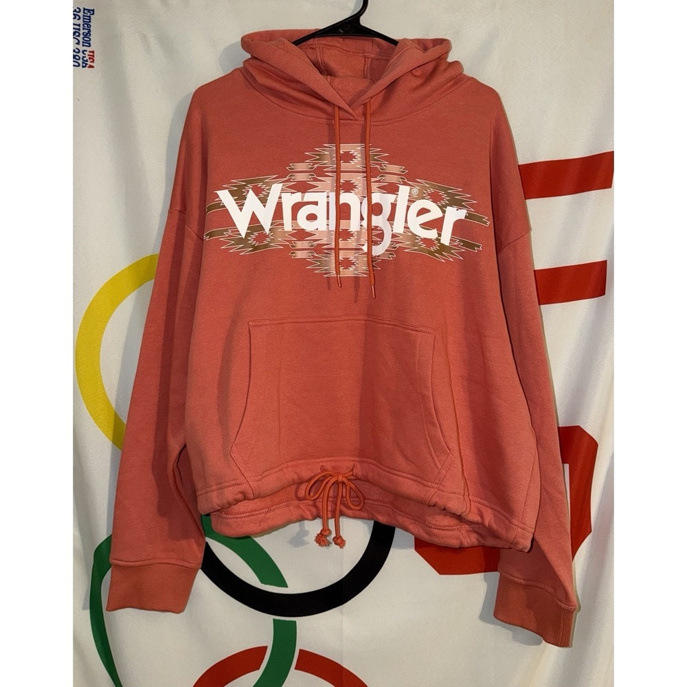 NWT Wrangler Retro Hoodie Womens XL Aztec Cropped Western Cowgirl